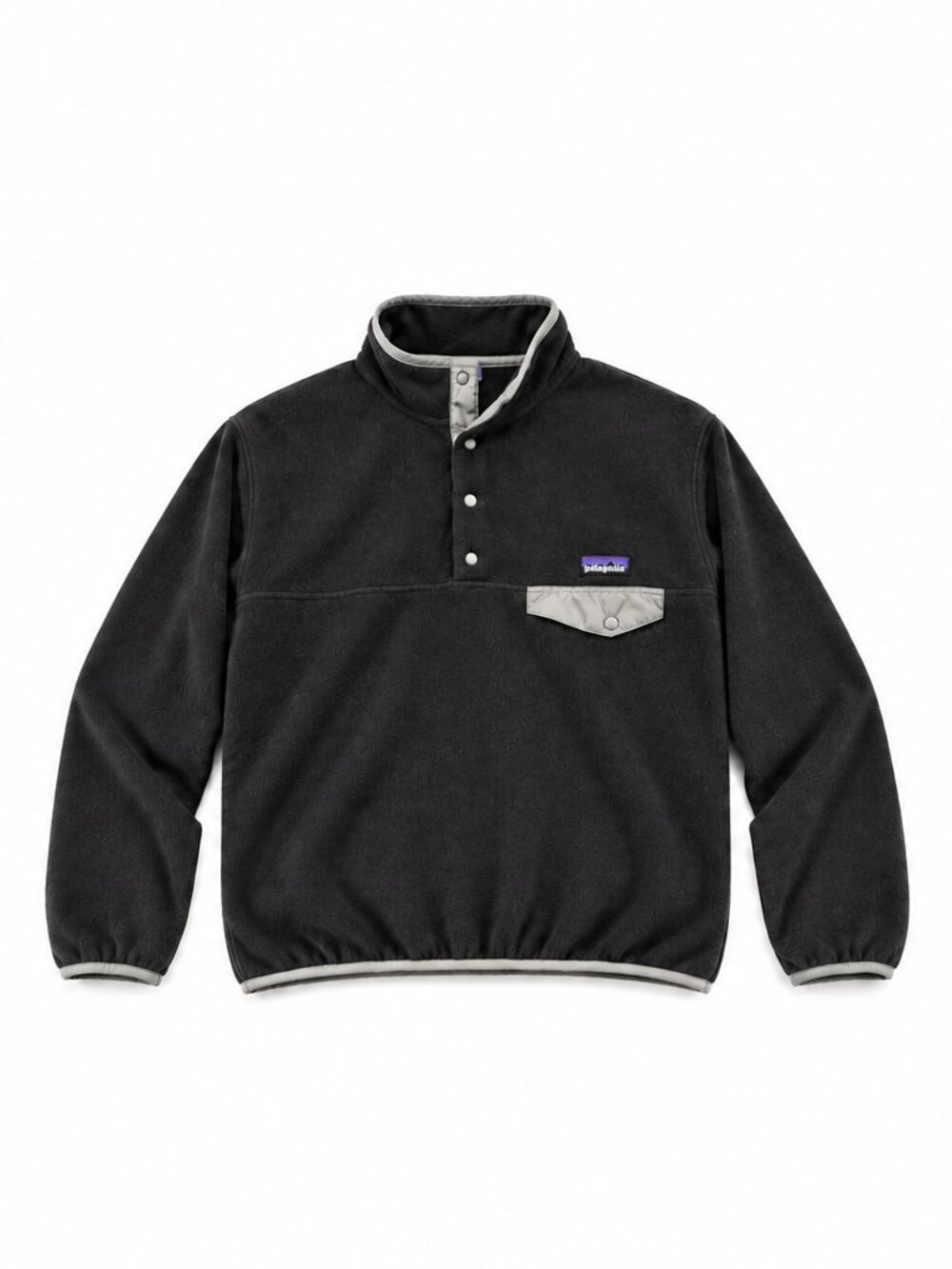 Patagonia Lightweight Synchilla Snap-T Fleece Mens XXL Black Forge Gray Pullover